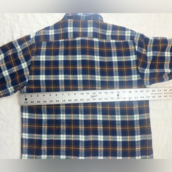JNCO Men's Size Large 90s Button Down Casual Long Sleeve Plaid Flannel Shirt - Picture 6 of 7